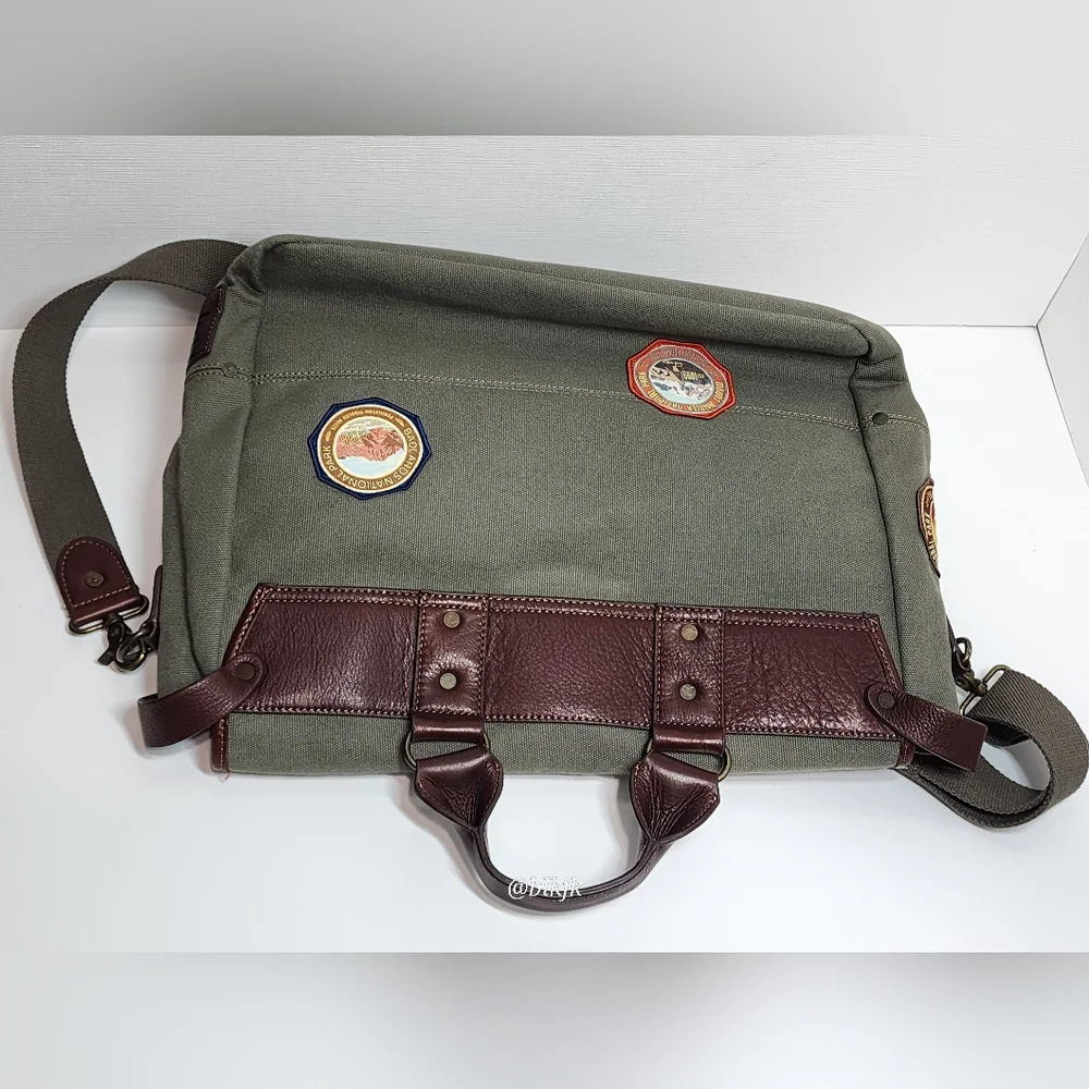 Rare Pendleton National Parks Patches Messenger Bag *Green/Brown* EUC